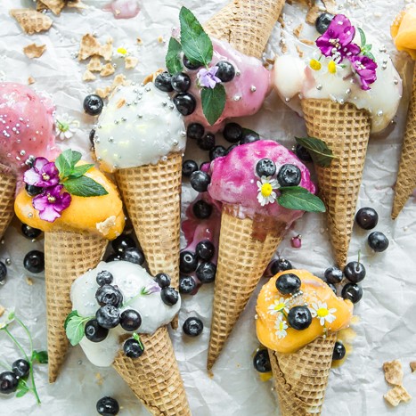 Many ice cream cone